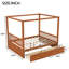 Wooden Canopy Bed With Storage Drawers-21465289-21465291