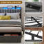Full Size Bed Frame with Headboard and 2 Storage Drawers, Upholstered Bed Built-In LED Lights and Charging Station-1707135718