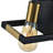 1 - Light Dimmable Black/Gold Metal Sconce