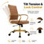 Fauteuil de bureau pivotant en cuir Naudain-58177231-132200684