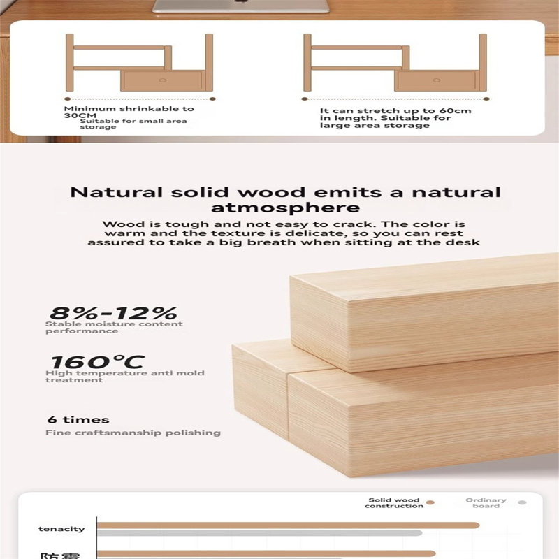 Marzette Solid Wood Desk Organizer