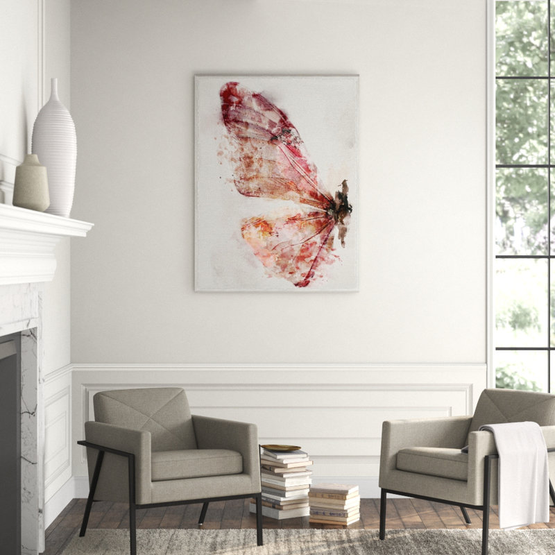 Watercolour Wings I Print by Zoey Riley, 53" H x 40" W, Knife Gel