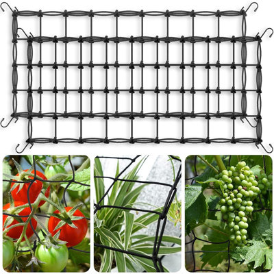Grow Tent Trellis Netting 2X4', 2 Pack Heavy-Duty Elastic Plant ...