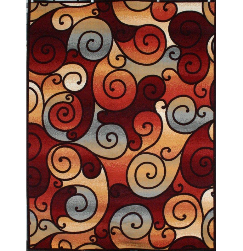 Tapis intérieur/extérieur bleu/brun Tobis, 6' x 8'