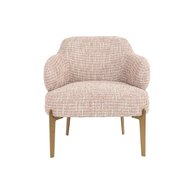 Fauteuil d'appoint Venus, Rose tendance, Doré
