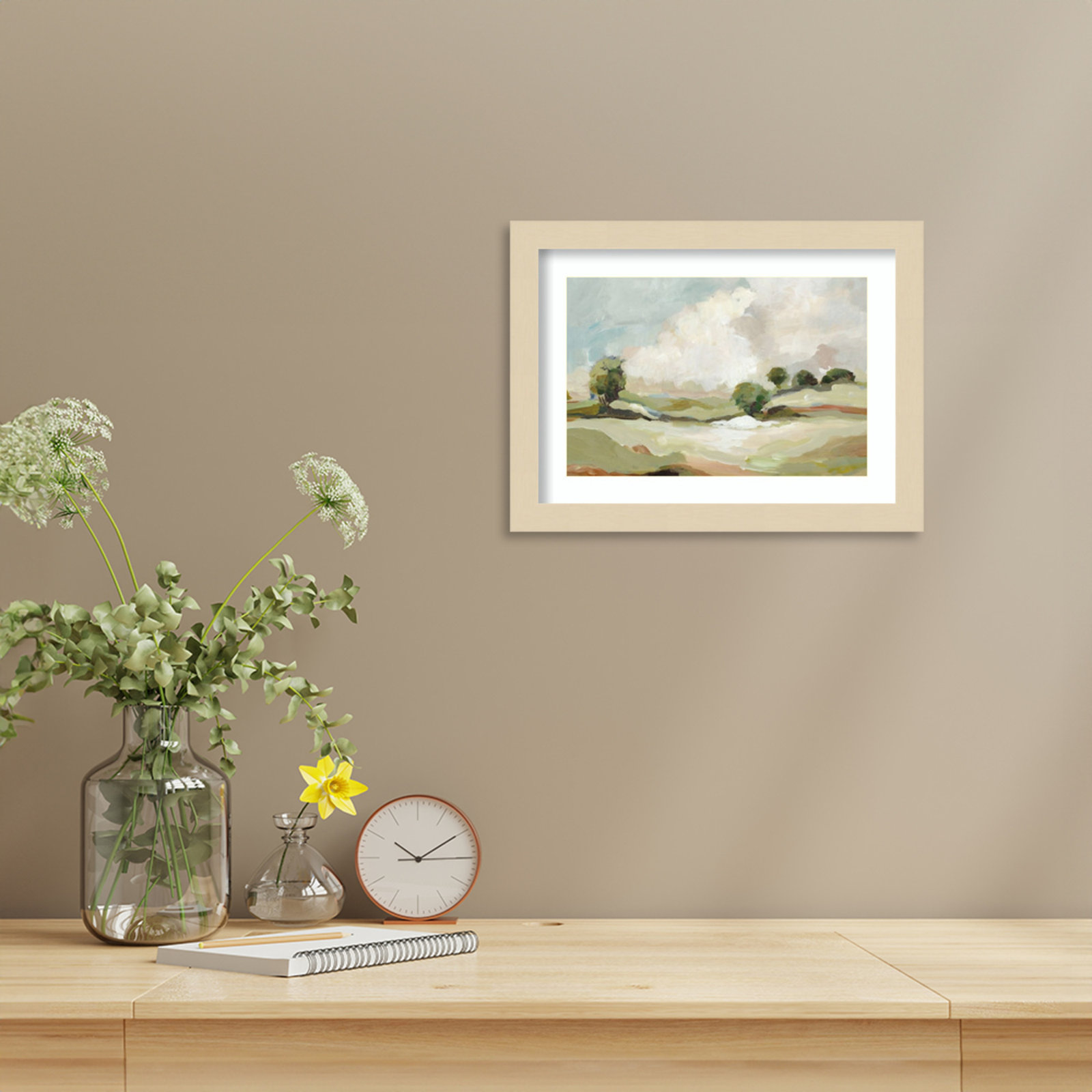 Pastoral Land Print by Allison Pearce, Brown, 10" H x 13" W