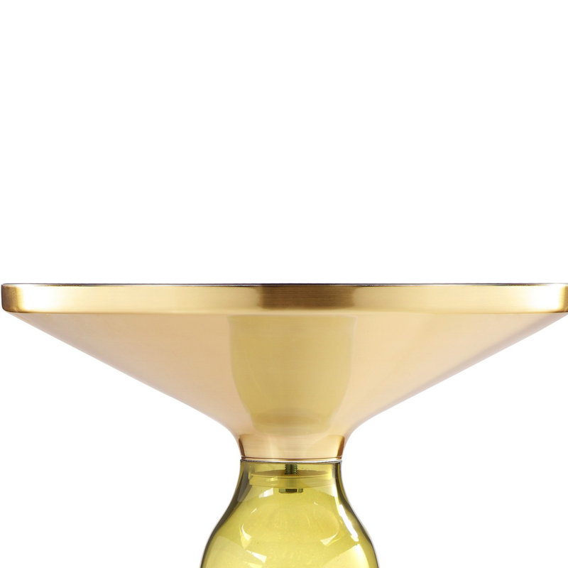 Len Steel Top End Table, Yellow