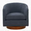 Chaise pivotante en tissu et bois-54910567
