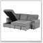U_STYLE Canapé-lit modulaire rembourré avec sacs de rangement et 2 porte-gobelets sur les accoudoirs-1451040770