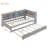 Twin Daybed With Storage Shelf, Grey Trundle And Connector Trundle, Shelf