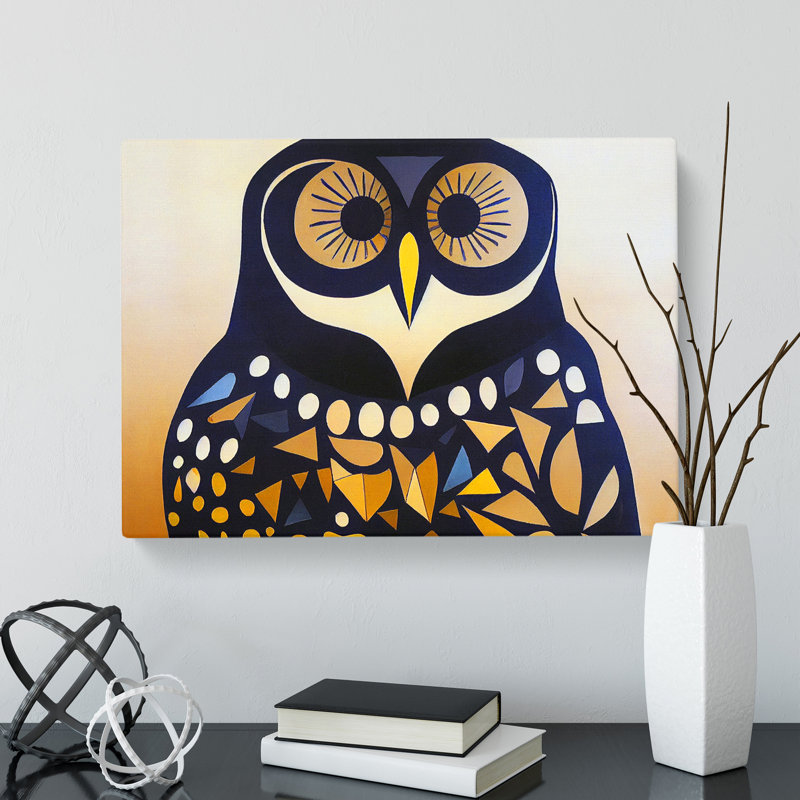 Owl Art Vintage Vol.1 Abstract - Wrapped Canvas, 40cm H x 60cm W x 3cm D