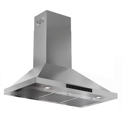 36" 900 CFM Convertible Wall Mount Range Hood with LED Lights & Hands-Free Control