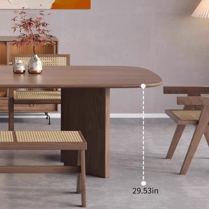 Mckibbin 6 - Person Pine Solid Wood Solid Wood Top Four Leg Dining Set, 29.53" H x 63" L x 27.56" W