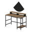 Bureau d'étude moderne avec tablettes supérieure et inférieure, dore et noir, 47,2 po x 29,1 po x 23,6 po | 100% panneau de particules enduit de mélamine, épaisseur: 0,7 pouce | Design industriel, parfait pour les bureaux à domicile et les espaces d'étude-1348842306