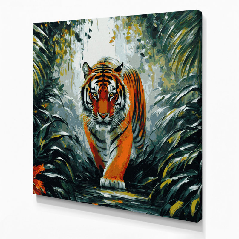 «Big Cats», toile de tigre bleu de Sumatra, H 8 po x l 8 po