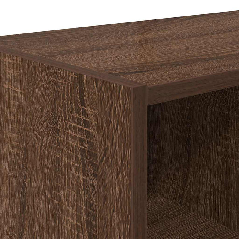 Stefenie 4 Pair Yes Shoe Rack, Brown Oak