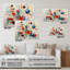 Atomique II abstrait coloré Mid-Century abstrait, art mural en acrylique pour la cuisine-475208607