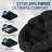 Papasan Chair, 37" Ergonomic Wicker Papasan Chair with Extra-Thick Soft Fabric Cushion, Heavy-Duty Steel Frame, 360° Swivel Base for Living Room, Bedroom & Reading Nook – All Black-1275580091