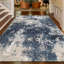 Tapis gris / bleu marine de haute qualité noué à la main-69585989