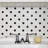 Metro 1" Hex Matte White with Black Dot 10-1/4" x 11-7/8" Porcelain Mosaic Floor and Wall Tile