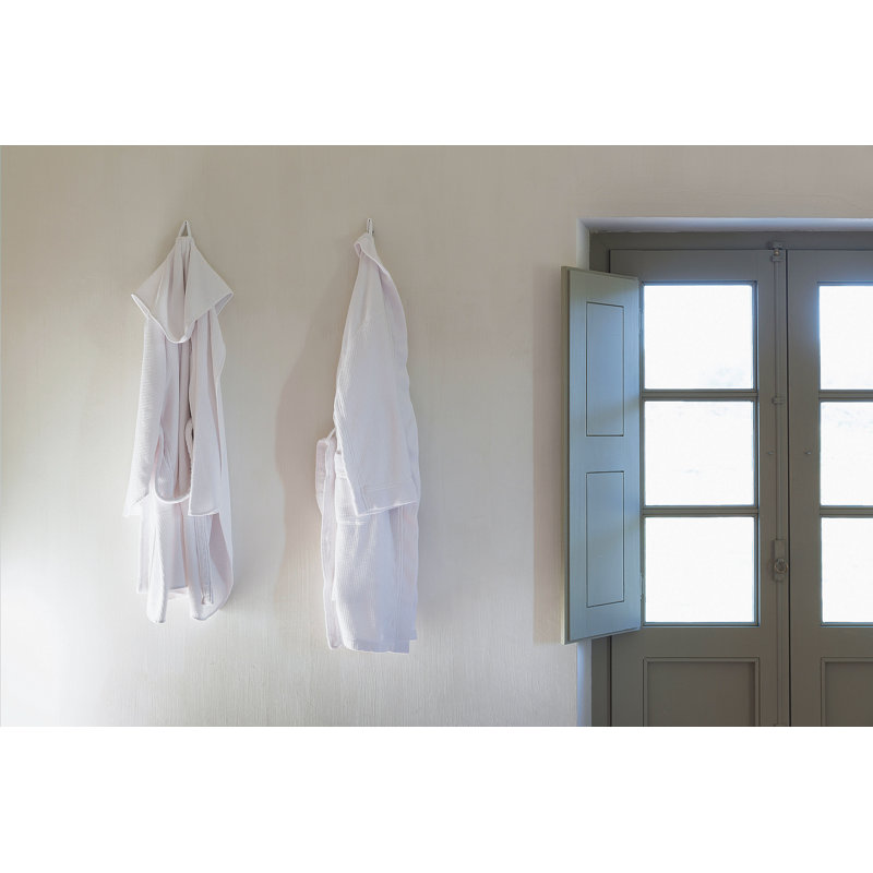 Peignoir à gaufres de coton 100% Gilmer, Grand, Blanc