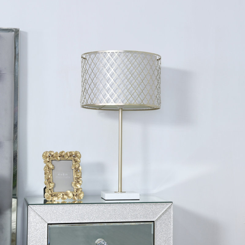 Tudela Marble Table Lamp, Gold