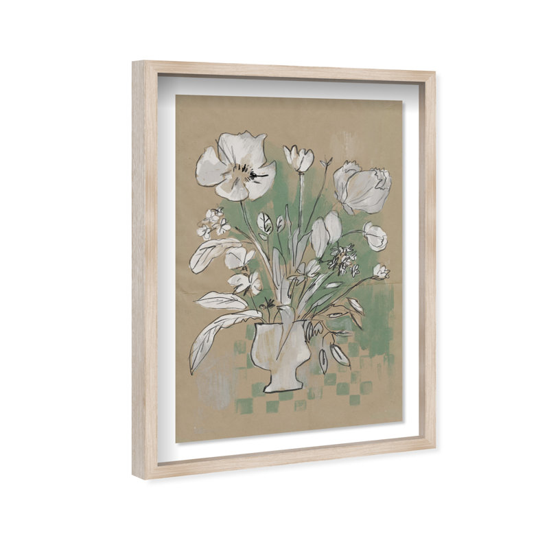 Spring Energy II Print by Oliver Gal, Natural Oak Shadowbox, 17.5"H x 25.5"W