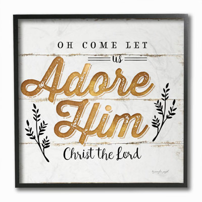 «Adore him», art textuel