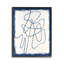«Blue Line Abstraction Single Photo Frame» par Michael Willett sur toile-578981679-579806172