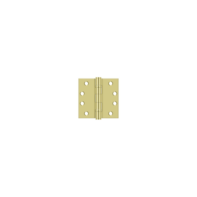 Steel Surface Mount Hinge, Polished Brass