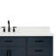 Meuble-lavabo simple en bois massif 66 po avec plateau en quartz blanc Thornaby-1195506912-1160528166