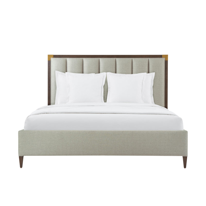 Embassy Upholstered Bed, Light Draper Performance, Queen
