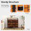 Commode avec 6 tiroirs en tissu, grande commode pour la chambre à coucher, grande commode en tissu pour le salon