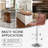 Swivel Adjustable Bar Stools, Thickened Seat Cushion Bar Stool with Backrest, Counter Height PU Leather Bar Chairs for Kitchen Island, Dining Room, Darkgrey(Set of 2)-456553886-456553856-456553859
