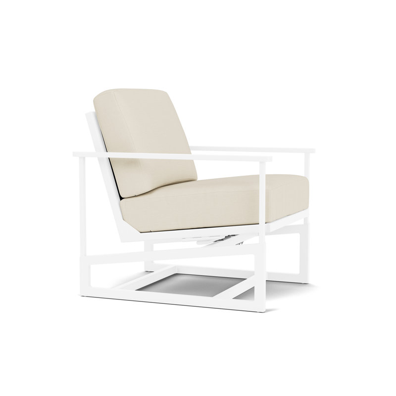Summit Outdoor Rocker Chair, Ebony, Sailcloth Sailor, White