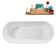 67" Streamline Soaking Freestanding Tub and Tray With Internal Drain