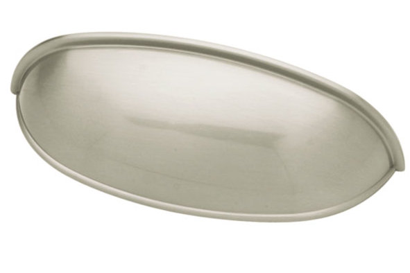 Poignée 2 1/2 po d'un centre à l'autre, Nickel satiné brossé