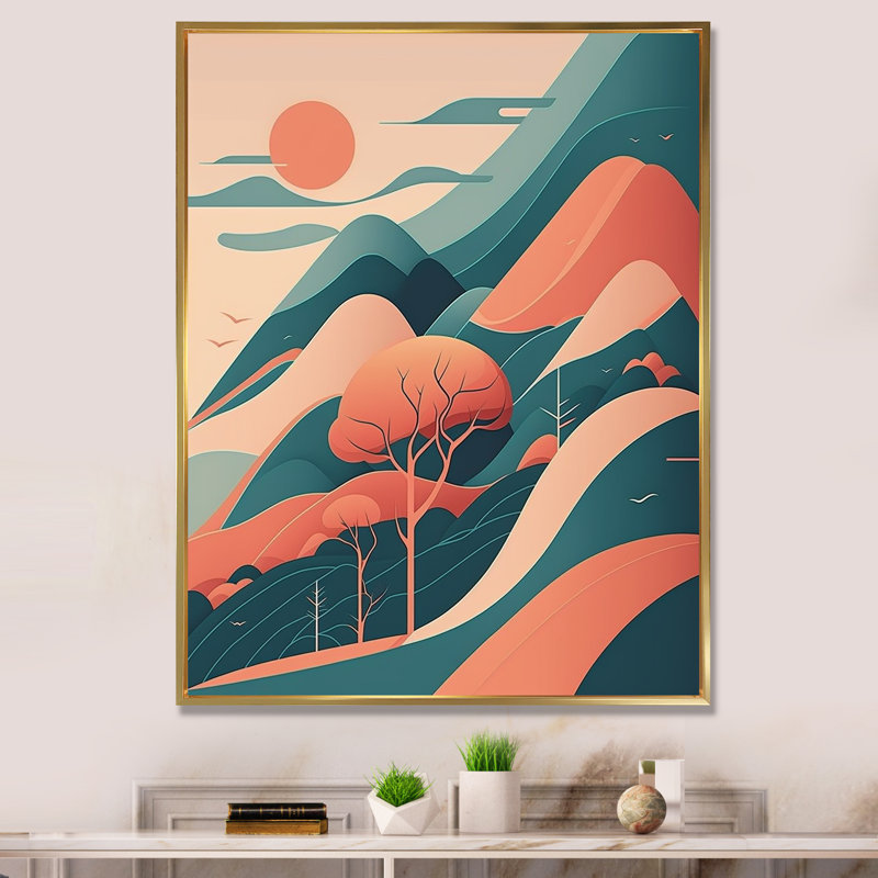 Impression graphique sur toile, impression sur toile, Cadre flottant doré, H 44 po x l 34 po x P 1,5 po