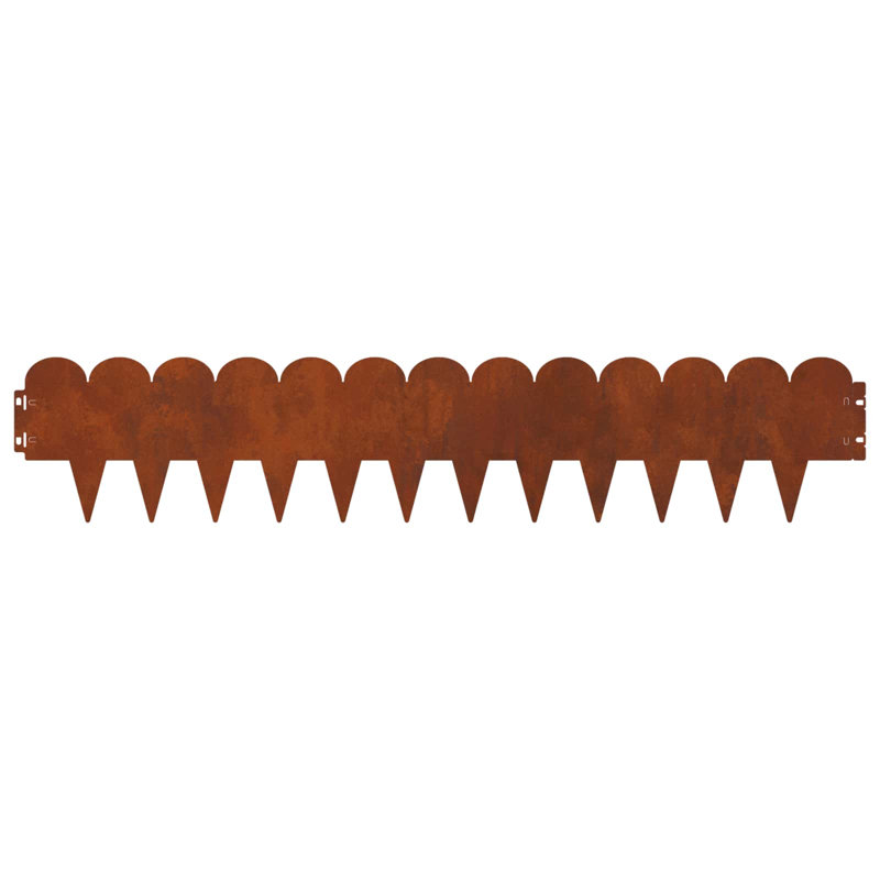 Lawn Edging Fencing, 20cm H x 103cm W, Rusty