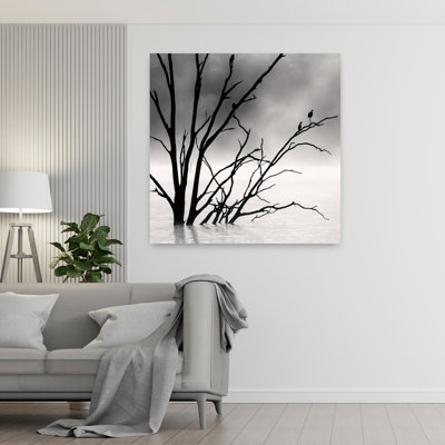 Art mural abstrait contemporain de bois mort