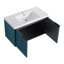 Meuble-lavabo moderne de luxe avec lavabo en résine, conception élégante pour une salle de bain élégante