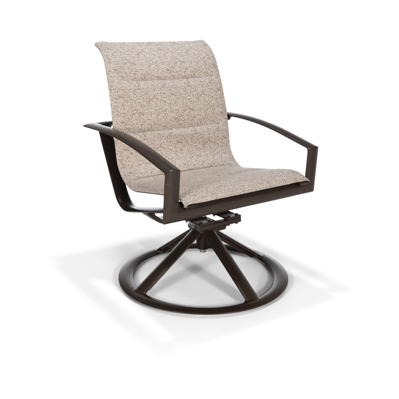 Chaise berçante pivotante à haut dossier Icon, Brun