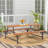 71 In. L X 30.5 In. W Solid Wood Picnic Table With Bench For 6