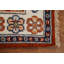 Tapis oriental géométrique Kazak noué à la main 5 x 8