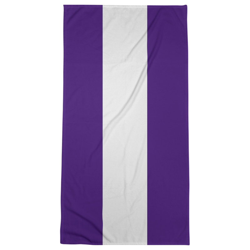 Colorado Lightweight Beach Towel, Purple/White/Purple, Microfiber