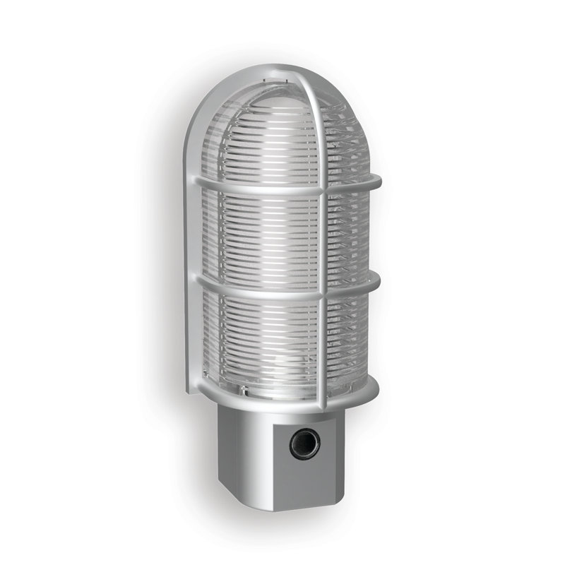 Industrial Nickel Cage LED Motion Sensor Night Light