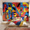Papier peint géométrique abstrait Pop Art