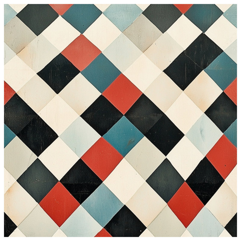 Diamond Checkered Pattern Double Sided Throw Pillows, 26 x 26 inches