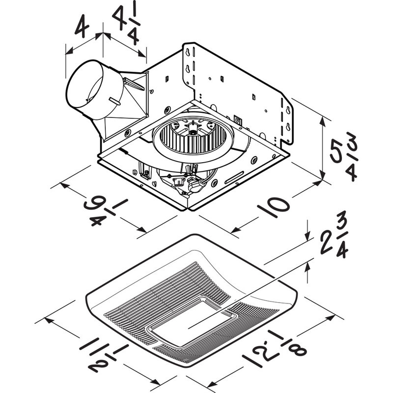110 CFM Energy Star Certified Bathroom Fan