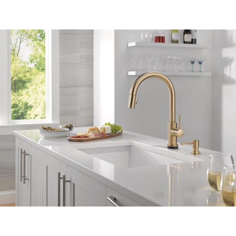 Robinet de cuisine avec technologie Touchless Trinsic, Bronze champagne